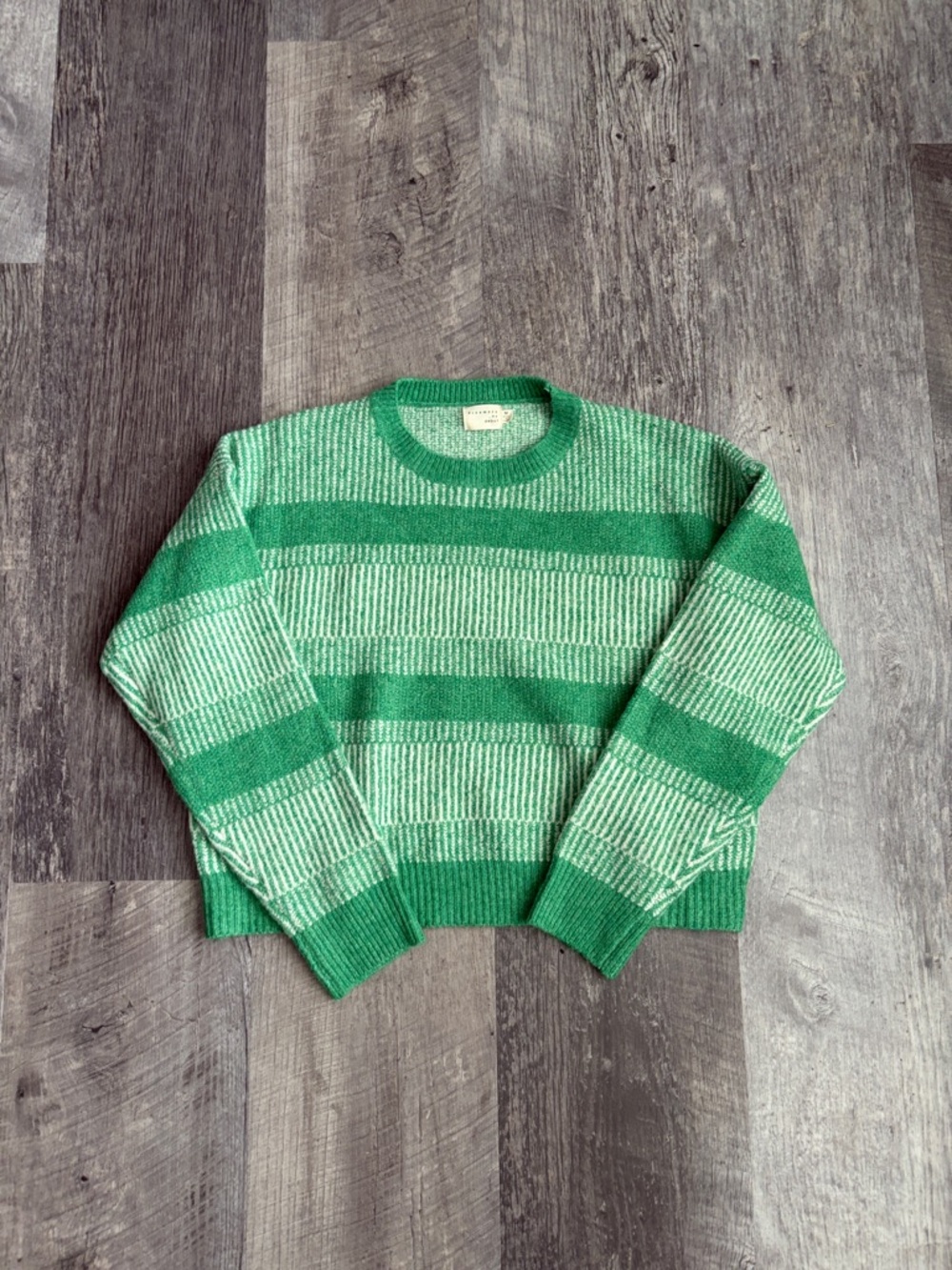 Striped Green Crewneck Sweater